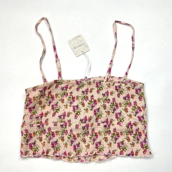 Free People Maia Convertible Bandeau Top Women S NWT Stretch Floral Crop - Picture 5 of 12